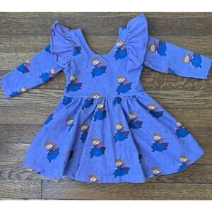 Monica + Andy Girls' Frozen Anna Print Dress Size 12-18 M